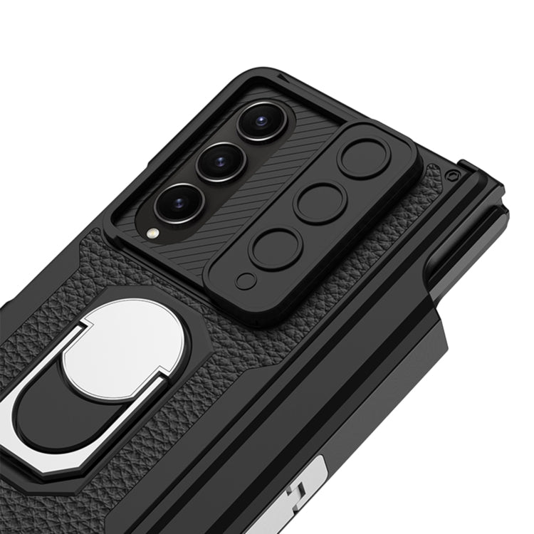 For Samsung Galaxy Z Fold4 GKK Integrated Magnetic Armor Full Coverage Phone Case(Carbon Fibre) - free shipping - PMC Jewellery - Order now!