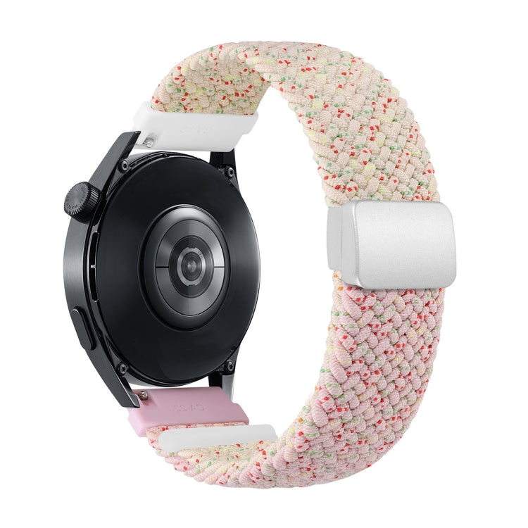 18mm Two-color Magnetic Braided Nylon Watch Band(Starlight Colorful Pink) - 18mm Bands by PMC TechLife | Online Shopping South Africa | PMC TechLife | Buy Now Pay Later Mobicred