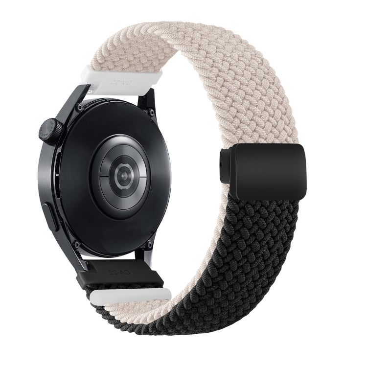 20mm Two-color Magnetic Braided Nylon Watch Band(Starlight Black) - 20mm Bands by PMC TechLife | Online Shopping South Africa | PMC TechLife
