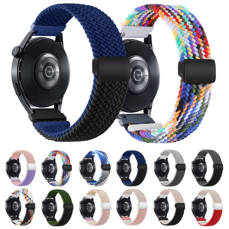 20mm Two-color Magnetic Braided Nylon Watch Band(Blueberry Black Chocolate) - 20mm Bands by PMC TechLife | Online Shopping South Africa | PMC TechLife