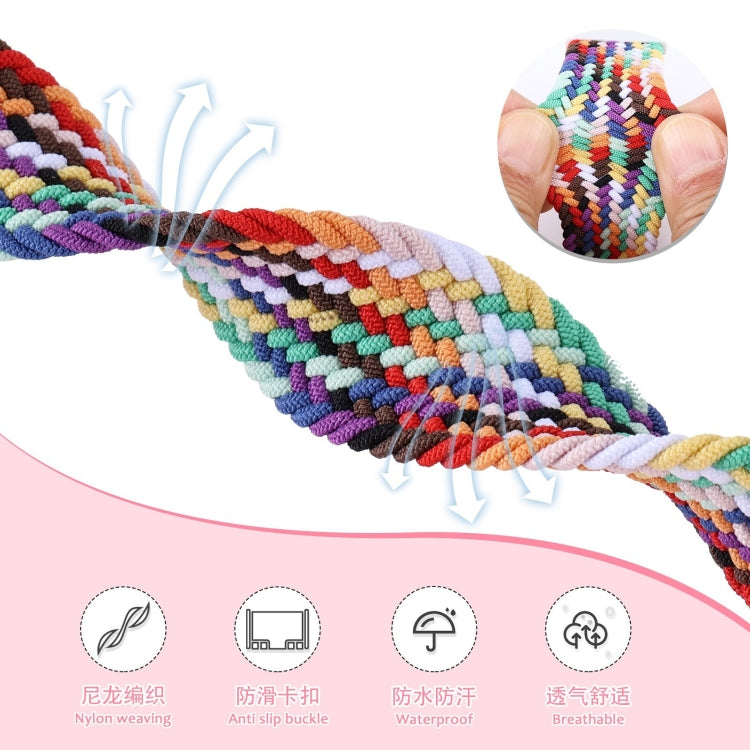 18mm Two-color Magnetic Braided Nylon Watch Band(Starlight Pink) - 18mm Bands by PMC TechLife | Online Shopping South Africa | PMC TechLife | Buy Now Pay Later Mobicred