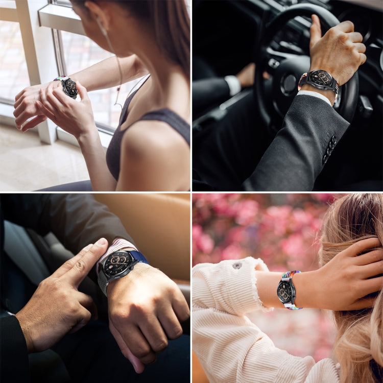 18mm Two-color Magnetic Braided Nylon Watch Band(Light Dark Grey) - 18mm Bands by PMC TechLife | Online Shopping South Africa | PMC TechLife | Buy Now Pay Later Mobicred