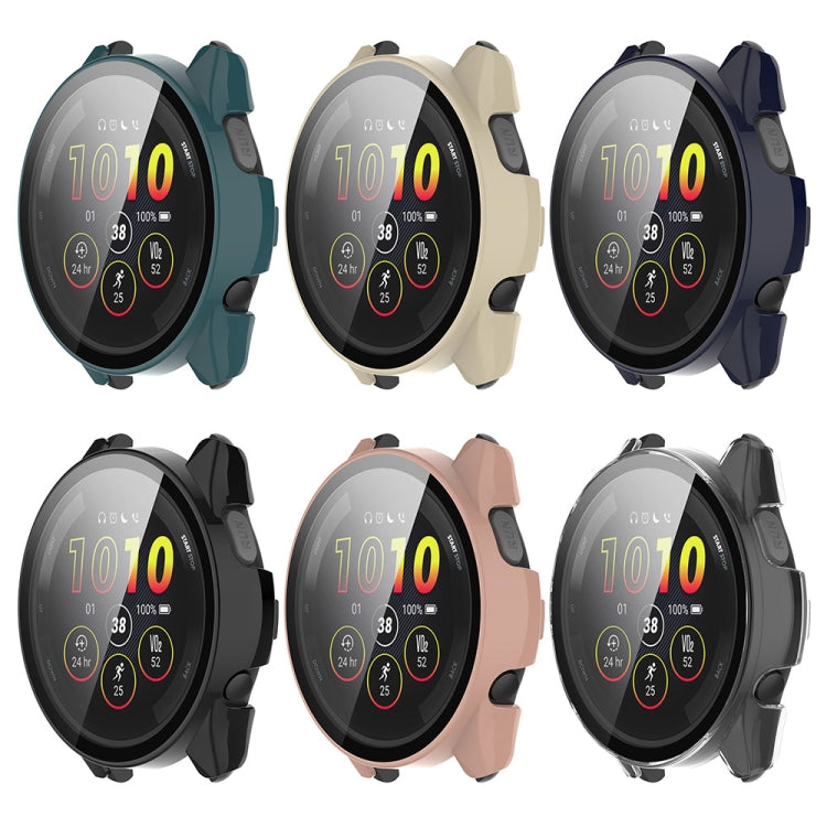 For Garmin Forerunner 165 / 165 Music PC + Tempered Film Integrated Watch Protective Case(Transparent) - Watch Cases by PMC TechLife | Online Shopping South Africa | PMC TechLife