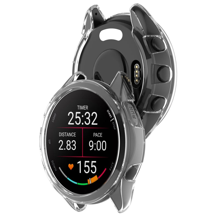 For Garmin Forerunner 165 / 165 Music Half Pack Hollow TPU Watch Protective Case(Transparent) - Watch Cases by PMC TechLife | Online Shopping South Africa | PMC TechLife