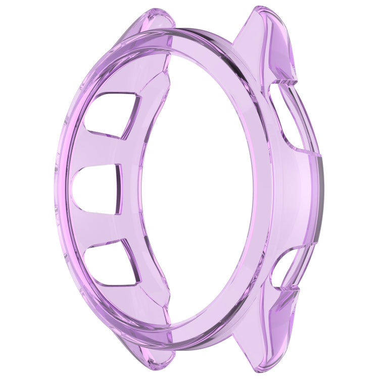 For Garmin Forerunner 165 / 165 Music Half Pack Hollow TPU Watch Protective Case(Transparent Purple) - Watch Cases by PMC TechLife | Online Shopping South Africa | PMC TechLife