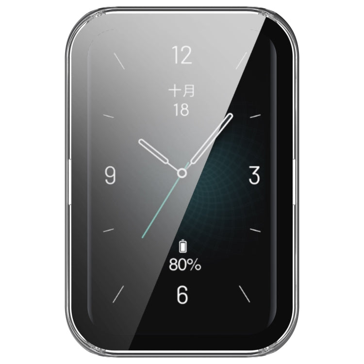 For Honor Band 9 PC + Tempered Film Integrated Watch Protective Case(Transparent) - Watch Cases by PMC TechLife | Online Shopping South Africa | PMC TechLife