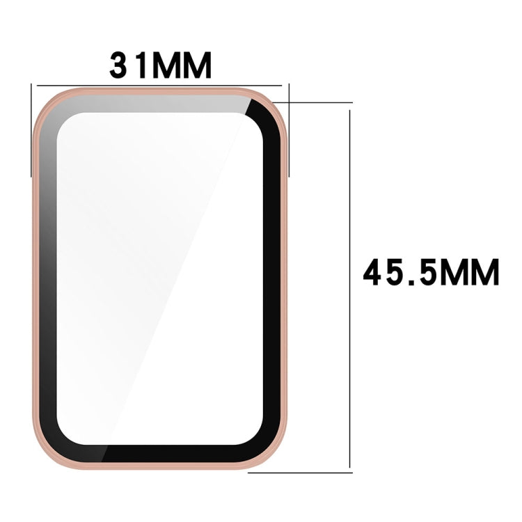 For Honor Band 9 PC + Tempered Film Integrated Watch Protective Case(Ivory White) - Watch Cases by PMC TechLife | Online Shopping South Africa | PMC TechLife