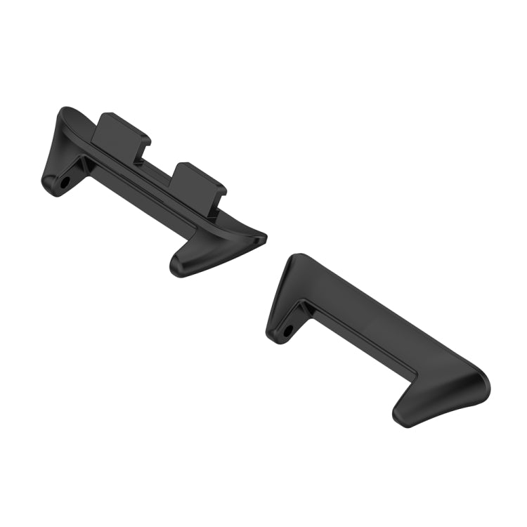 For Honor Band 9 1 Pair Stainless Steel Metal Watch Band Connector(Black) - Other Accessories by PMC TechLife | Online Shopping South Africa | PMC TechLife | Buy Now Pay Later Mobicred