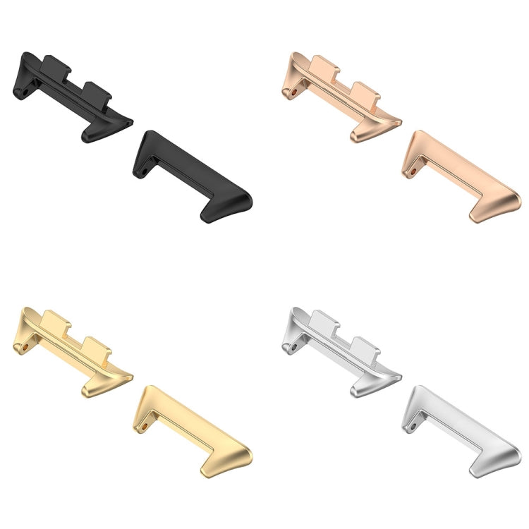 For Honor Band 9 1 Pair Stainless Steel Metal Watch Band Connector(Rose Gold) - Other Accessories by PMC TechLife | Online Shopping South Africa | PMC TechLife