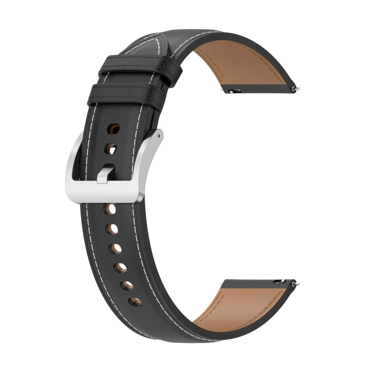 For Xiaomi Watch 2 22mm Genuine Leather Watch Band(Black) - Watch Bands by PMC TechLife | Online Shopping South Africa | PMC TechLife