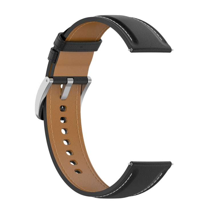 For Xiaomi Watch 2 22mm Genuine Leather Watch Band(Black) - Watch Bands by PMC TechLife | Online Shopping South Africa | PMC TechLife