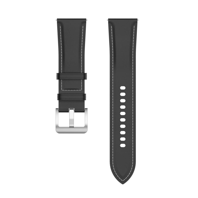For Xiaomi Watch 2 22mm Genuine Leather Watch Band(Black) - Watch Bands by PMC TechLife | Online Shopping South Africa | PMC TechLife