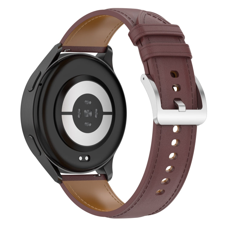 For Xiaomi Watch 2 22mm Genuine Leather Watch Band(Dark Brown) - Watch Bands by PMC TechLife | Online Shopping South Africa | PMC TechLife