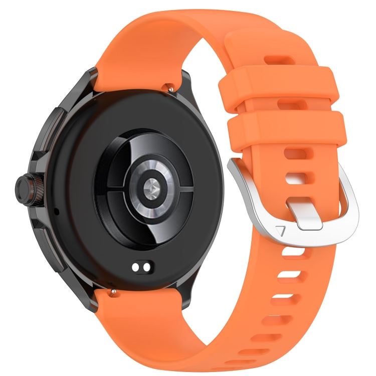 For Xiaomi Watch 2 Liquid Glossy Silver Buckle Silicone Watch Band(Orange) - Watch Bands by PMC TechLife | Online Shopping South Africa | PMC TechLife