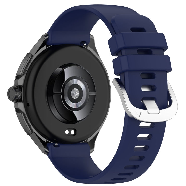 For Xiaomi Watch 2 Liquid Glossy Silver Buckle Silicone Watch Band(Dark Blue) - Watch Bands by PMC TechLife | Online Shopping South Africa | PMC TechLife