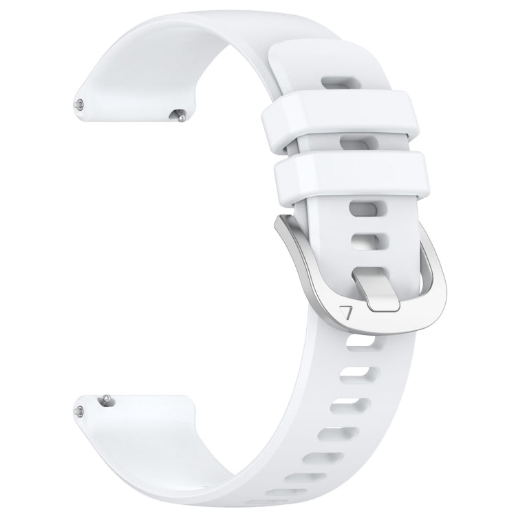 For Xiaomi Watch 2 Liquid Glossy Silver Buckle Silicone Watch Band(White) - Watch Bands by PMC TechLife | Online Shopping South Africa | PMC TechLife