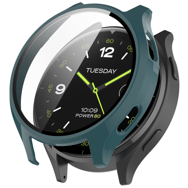For Xiaomi Watch 2 PC + Tempered Film Integrated Watch Protective Case(Pine Green) - Watch Cases by PMC TechLife | Online Shopping South Africa | PMC TechLife