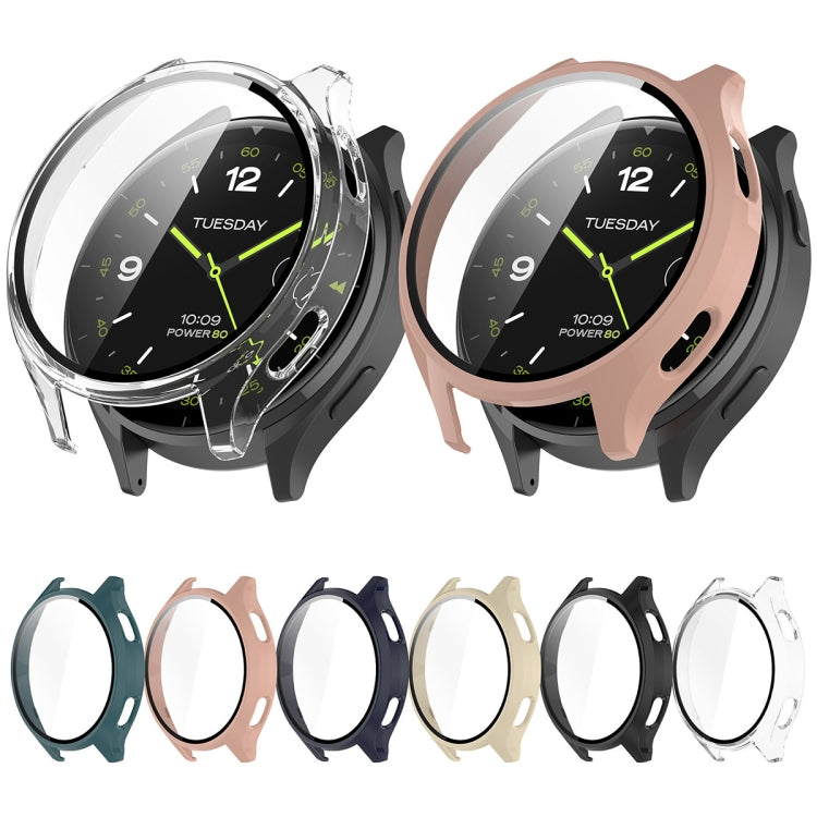 For Xiaomi Watch 2 PC + Tempered Film Integrated Watch Protective Case(Pink) - Watch Cases by PMC TechLife | Online Shopping South Africa | PMC TechLife