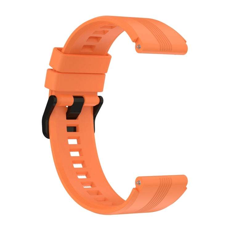 For Honor Watch GS 4 Striped Stainless Steel Buckle Silicone Watch Band(Orange) - Watch Bands by PMC TechLife | Online Shopping South Africa | PMC TechLife | Buy Now Pay Later Mobicred