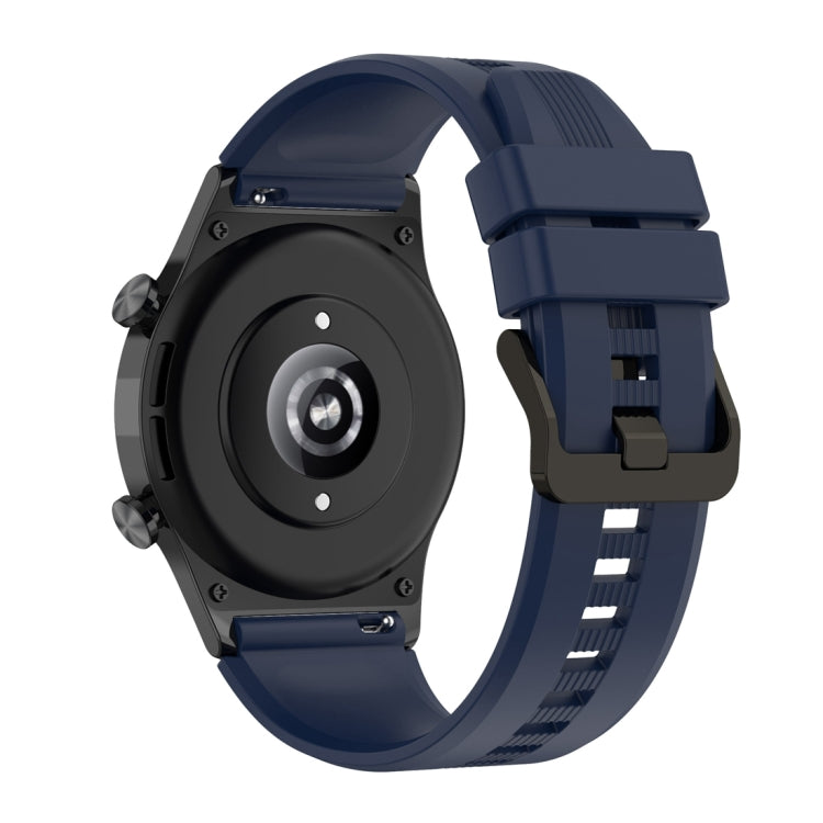 For Honor Watch GS 4 Striped Stainless Steel Buckle Silicone Watch Band(Midnight Blue) - Watch Bands by PMC TechLife | Online Shopping South Africa | PMC TechLife