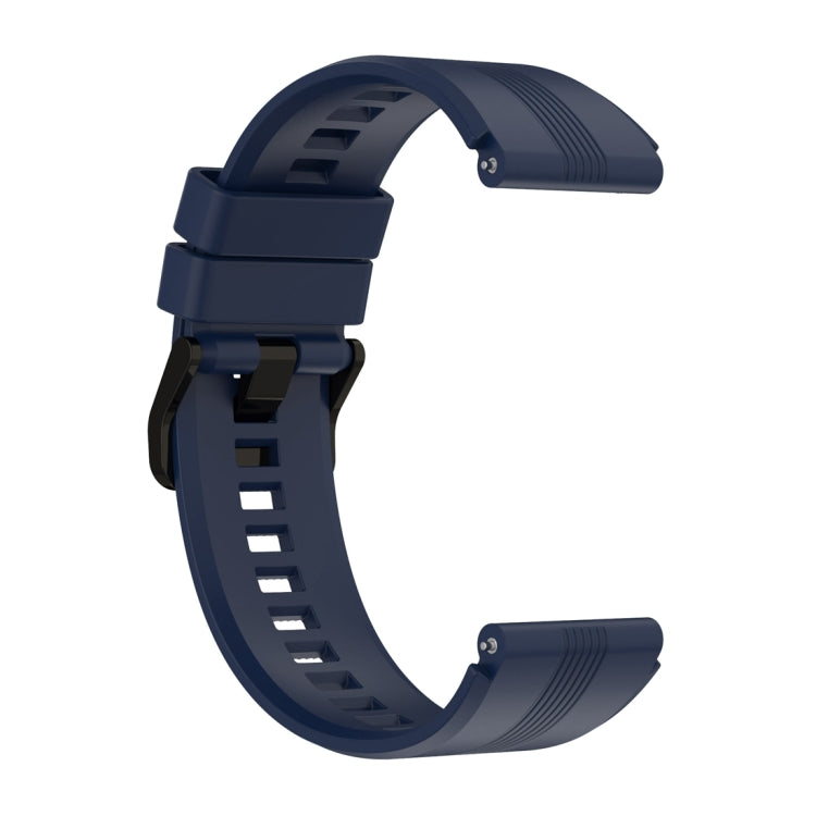 For Honor Watch GS 4 Striped Stainless Steel Buckle Silicone Watch Band(Midnight Blue) - Watch Bands by PMC TechLife | Online Shopping South Africa | PMC TechLife