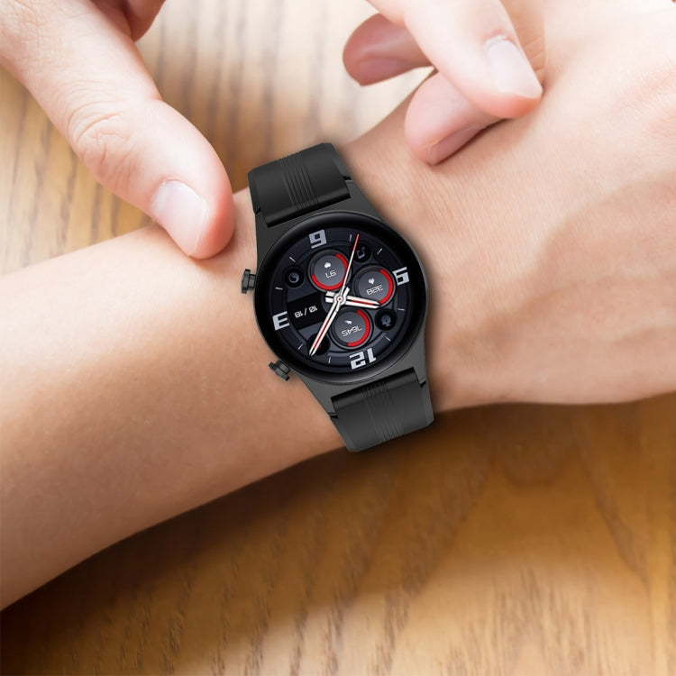 For Honor Watch GS 4 Striped Stainless Steel Buckle Silicone Watch Band(Purple) - Watch Bands by PMC TechLife | Online Shopping South Africa | PMC TechLife