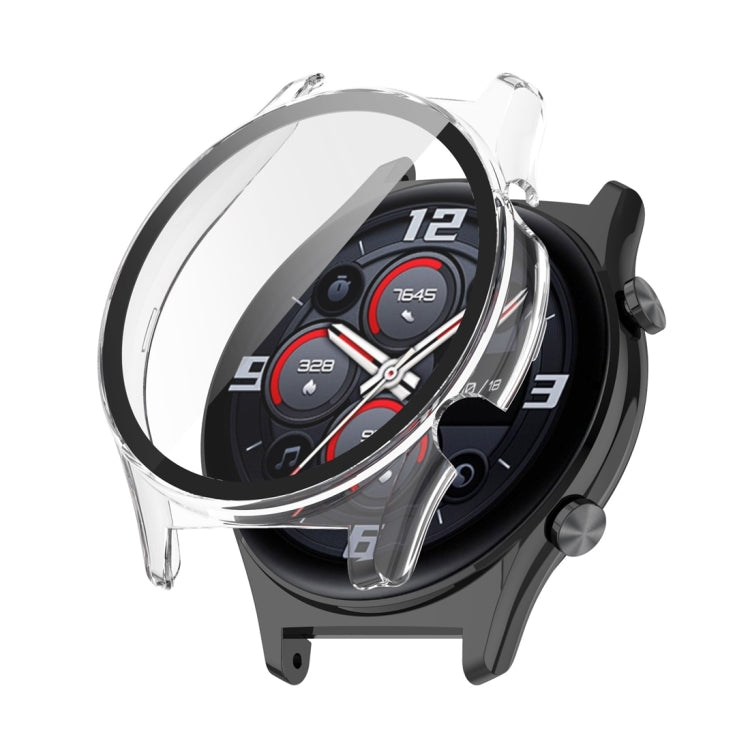 For Honor Watch GS 4 PC + Tempered Film Integrated Watch Protective Case(Transparent) - Watch Cases by PMC TechLife | Online Shopping South Africa | PMC TechLife