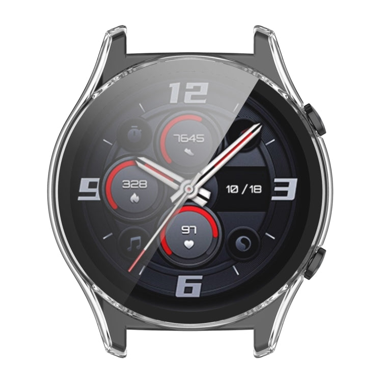 For Honor Watch GS 4 PC + Tempered Film Integrated Watch Protective Case(Transparent) - Watch Cases by PMC TechLife | Online Shopping South Africa | PMC TechLife
