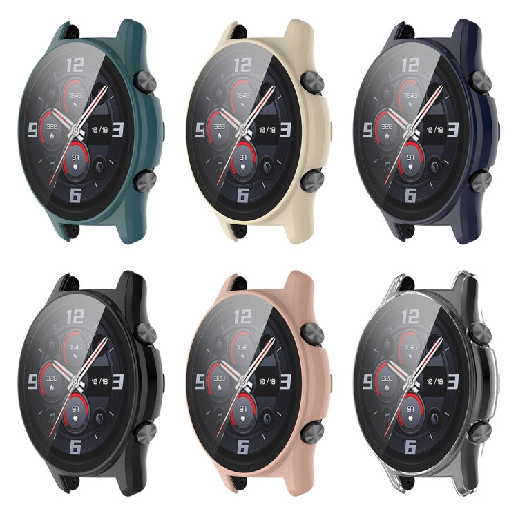 For Honor Watch GS 4 PC + Tempered Film Integrated Watch Protective Case(Transparent) - Watch Cases by PMC TechLife | Online Shopping South Africa | PMC TechLife