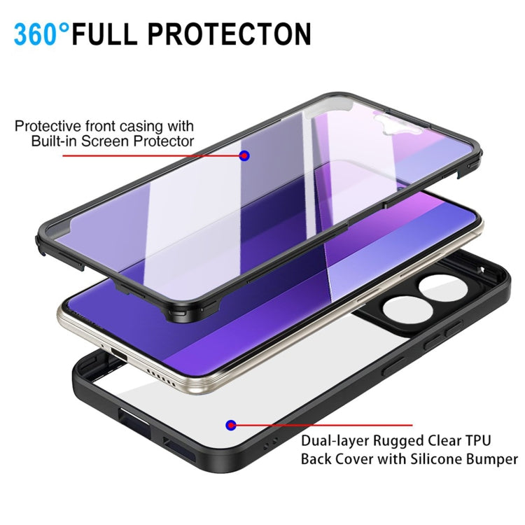 For Xiaomi Redmi Note 13 Pro+ 5G Acrylic + TPU 360 Degrees Full Coverage Phone Case(Black) - Note 13 Pro+ Cases by PMC TechLife | Online Shopping South Africa | PMC TechLife