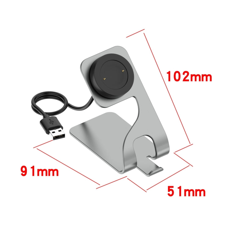 For Honor Watch GS 4 Portable Aluminum Alloy Magnetic Charger Holder with Chip Protection(Grey) - Charger by PMC TechLife | Online Shopping South Africa | PMC TechLife