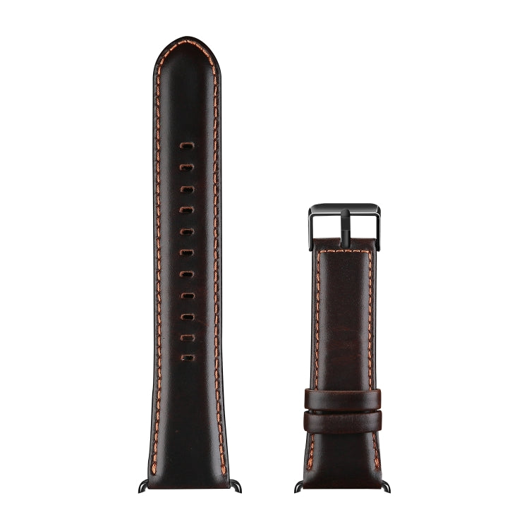 For Apple Watch Ultra 2 49mm DUX DUCIS Business Genuine Leather Watch Strap(Coffee) - Watch Bands by DUX DUCIS | Online Shopping South Africa | PMC TechLife | Buy Now Pay Later Mobicred