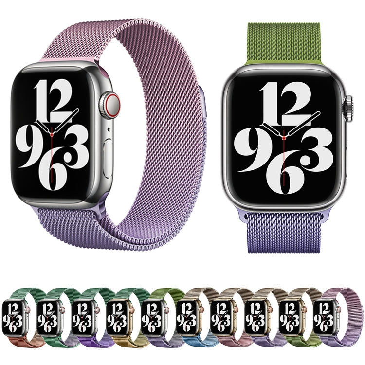 For Apple Watch SE 2023 44mm Milan Gradient Loop Magnetic Buckle Watch Band(Pink Lavender) - Watch Bands by PMC TechLife | Online Shopping South Africa | PMC TechLife