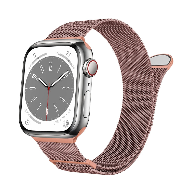 For Apple Watch Series 8 41mm Two Color Milanese Loop Magnetic Watch Band(Pink Orange) - Watch Bands by PMC TechLife | Online Shopping South Africa | PMC TechLife