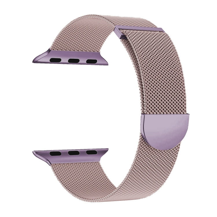 For Apple Watch Series 2 42mm Two Color Milanese Loop Magnetic Watch Band(Pink Purple) - Watch Bands by PMC TechLife | Online Shopping South Africa | PMC TechLife