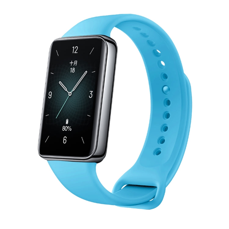 For Honor Band 9 Solid Color Silicone Watch Band(Sky Blue) - Watch Bands by PMC TechLife | Online Shopping South Africa | PMC TechLife