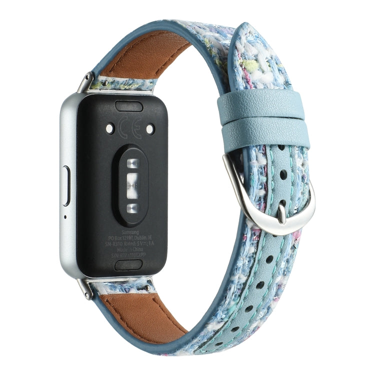 For Samsung Galaxy Fit 3 Woolen Leather Watch Band(Blue) - free shipping - PMC TechLife - Order now!