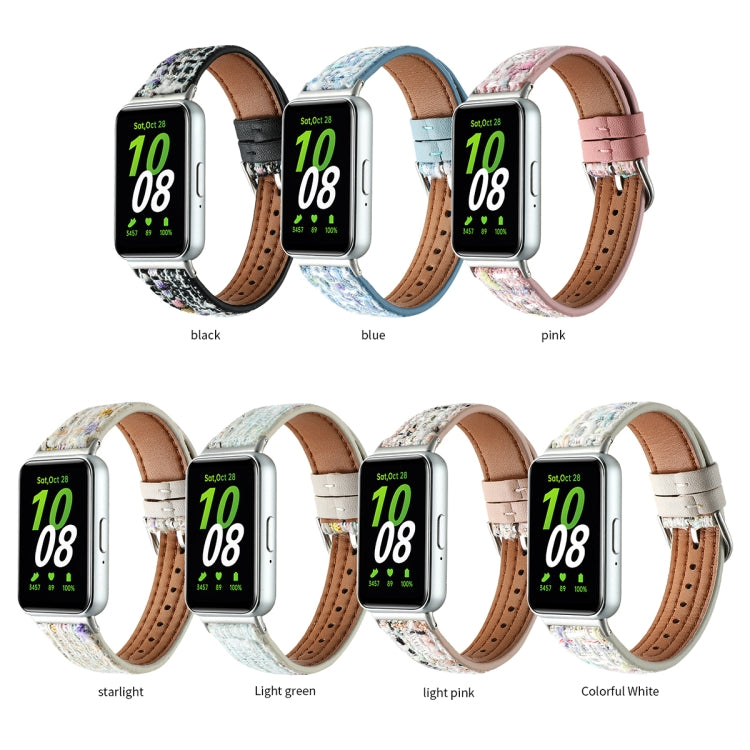 For Samsung Galaxy Fit 3 Woolen Leather Watch Band(Starlight) - free shipping - PMC TechLife - Order now!