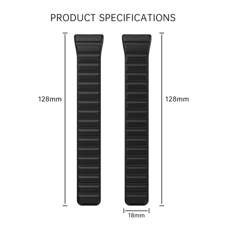 For Samsung Galaxy Fit 3 Two Color Magnetic Silicone Watch Band(White Pink) - Watch Bands by PMC TechLife | Online Shopping South Africa | PMC TechLife