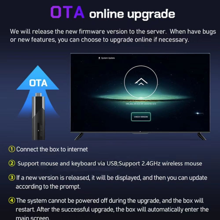 M98-Y10 Allwinner H618 Quad-Core ARM Cortex A53 6K HD Android TV Stick, RAM:2GB+16GB(US Plug) - free shipping - PMC Jewellery - Order now!