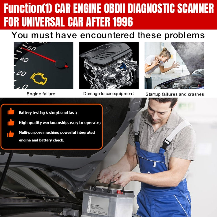 KONNWEI KW851 2 in 1 Car OBDll Scanner Diagnostic Tool Oil Service Light Reset(Black) - free shipping - PMC TechLife - Order now!
