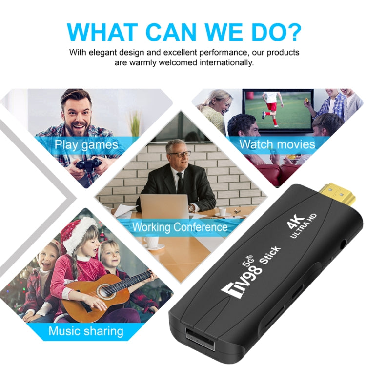 TV98 Rockchip 3228A Quad Core 4K HD Bluetooth Android TV Stick, RAM:2GB+16GB(UK Plug) - Android TV Sticks by PMC TechLife | Online Shopping South Africa | PMC TechLife | Buy Now Pay Later Mobicred