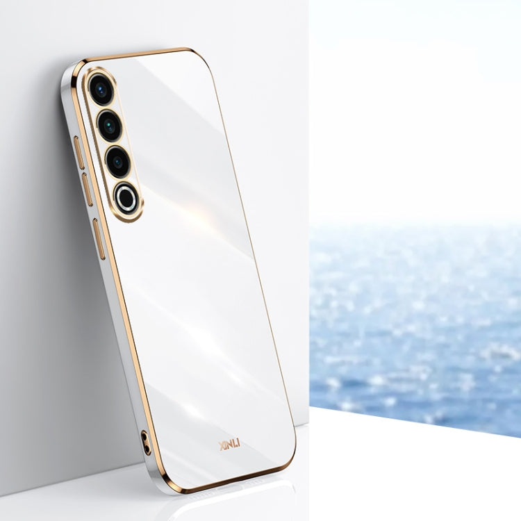 For Meizu 20 Pro 5G XINLI Straight Edge 6D Electroplate TPU Phone Case(White) - More Brand by XINLI | Online Shopping South Africa | PMC Jewellery | Buy Now Pay Later Mobicred