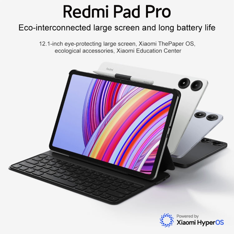 Xiaomi Redmi Pad Pro 12.1 inch Tablet PC, 8GB+256GB, HyperOS Qualcomm Snapdragon 7s Gen2 Octa Core, 10000mAh Battery(Dark Grey) - free shipping - PMC TechLife - Order now!