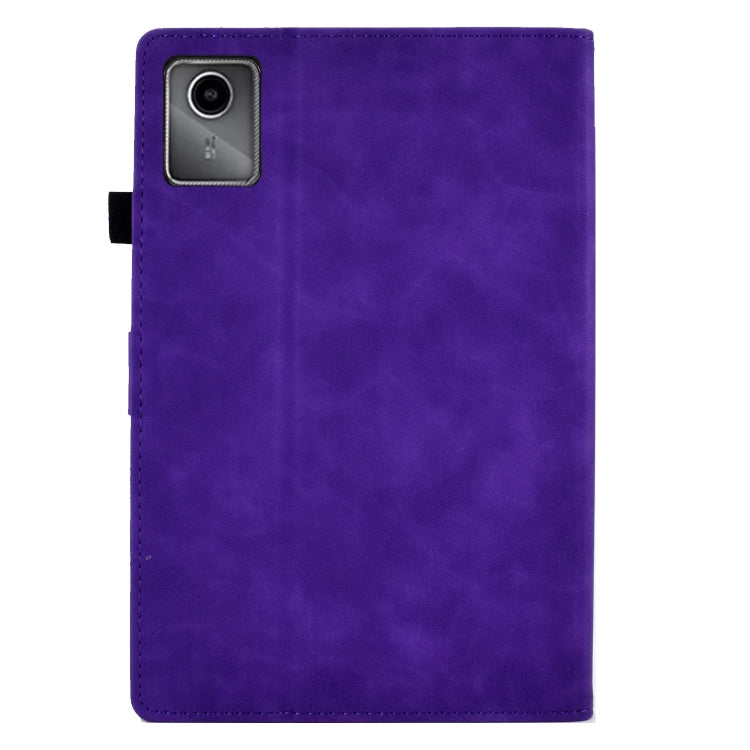 For Lenovo Tab M11 / Xiaoxin Pad 11 2024 Smile Embossed Smart Leather Tablet Case(Purple) - Lenovo by PMC Jewellery | Online Shopping South Africa | PMC Jewellery | Buy Now Pay Later Mobicred