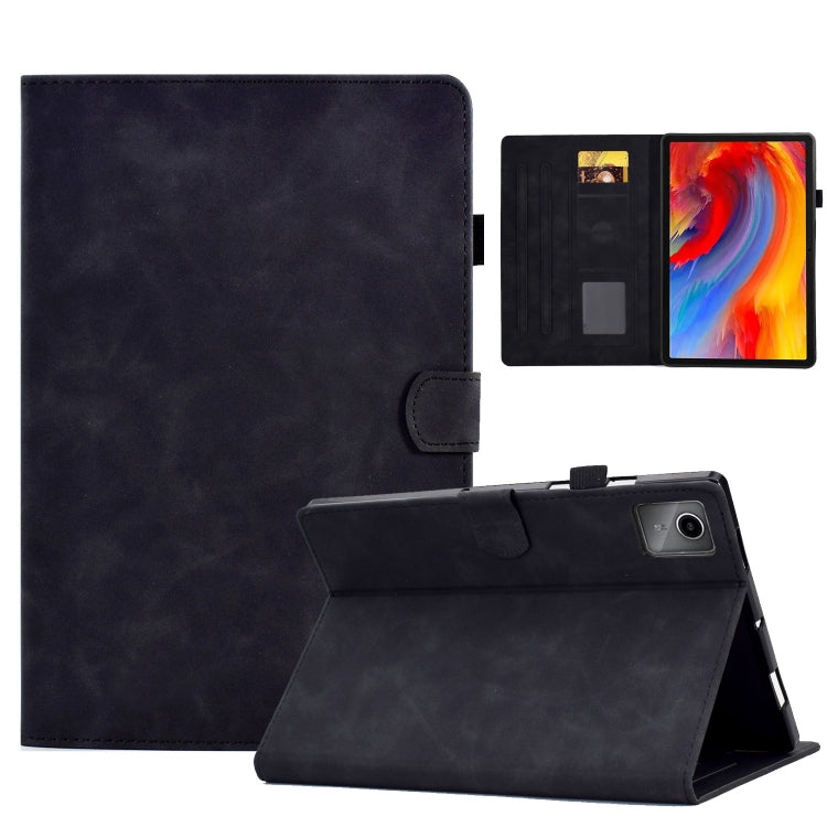 For Lenovo Tab M11 / Xiaoxin Pad 11 2024 Smile Embossed Smart Leather Tablet Case(Black) - Lenovo by PMC Jewellery | Online Shopping South Africa | PMC Jewellery | Buy Now Pay Later Mobicred
