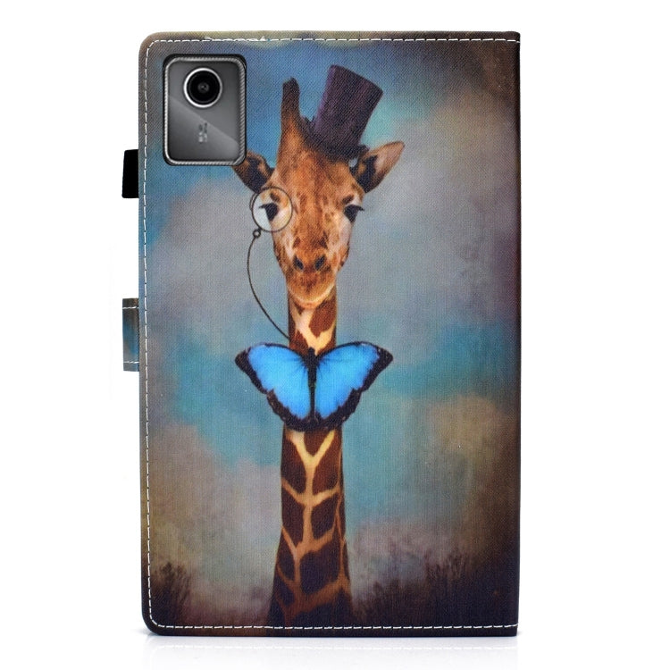 For Lenovo Tab M11 / Xiaoxin Pad 11 2024 Colored Drawing Sewing Pen Slot Leather Tablet Case(Deer Head) - free shipping - PMC TechLife - Order now!