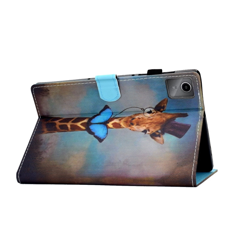 For Lenovo Tab M11 / Xiaoxin Pad 11 2024 Colored Drawing Sewing Pen Slot Leather Tablet Case(Deer Head) - free shipping - PMC TechLife - Order now!