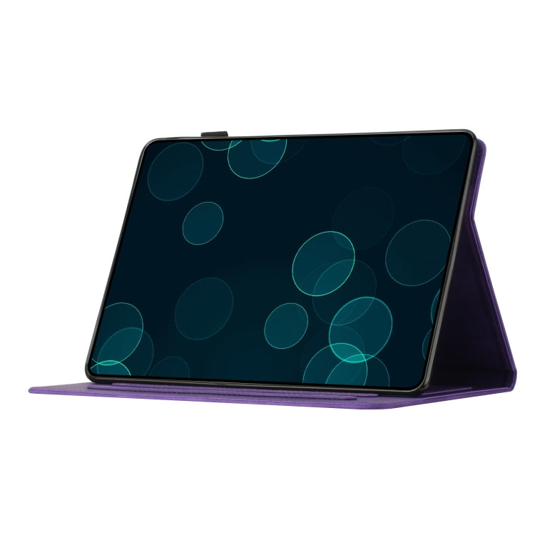 For iPad Pro 11 2024 Coconut Tree Embossed Smart Leather Tablet Case(Purple) - iPad Pro 11 2024 Cases by PMC TechLife | Online Shopping South Africa | PMC TechLife | Buy Now Pay Later Mobicred