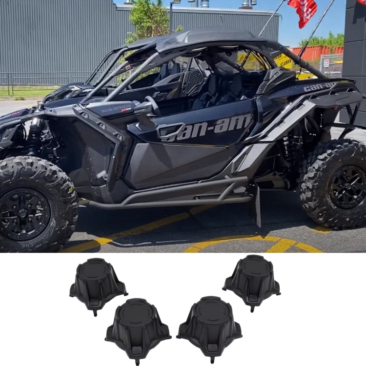 For Can-Am Maverick X3 Turbo R 2017-2020 4pcs/Pack ATV Tire Wheel Hub Caps Decorative Cover - Wheels Tires & Parts by PMC TechLife | Online Shopping South Africa | PMC TechLife | Buy Now Pay Later Mobicred